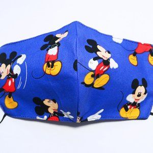 Handmade Blue Mickey Mouse 100% Cotton Face Mask